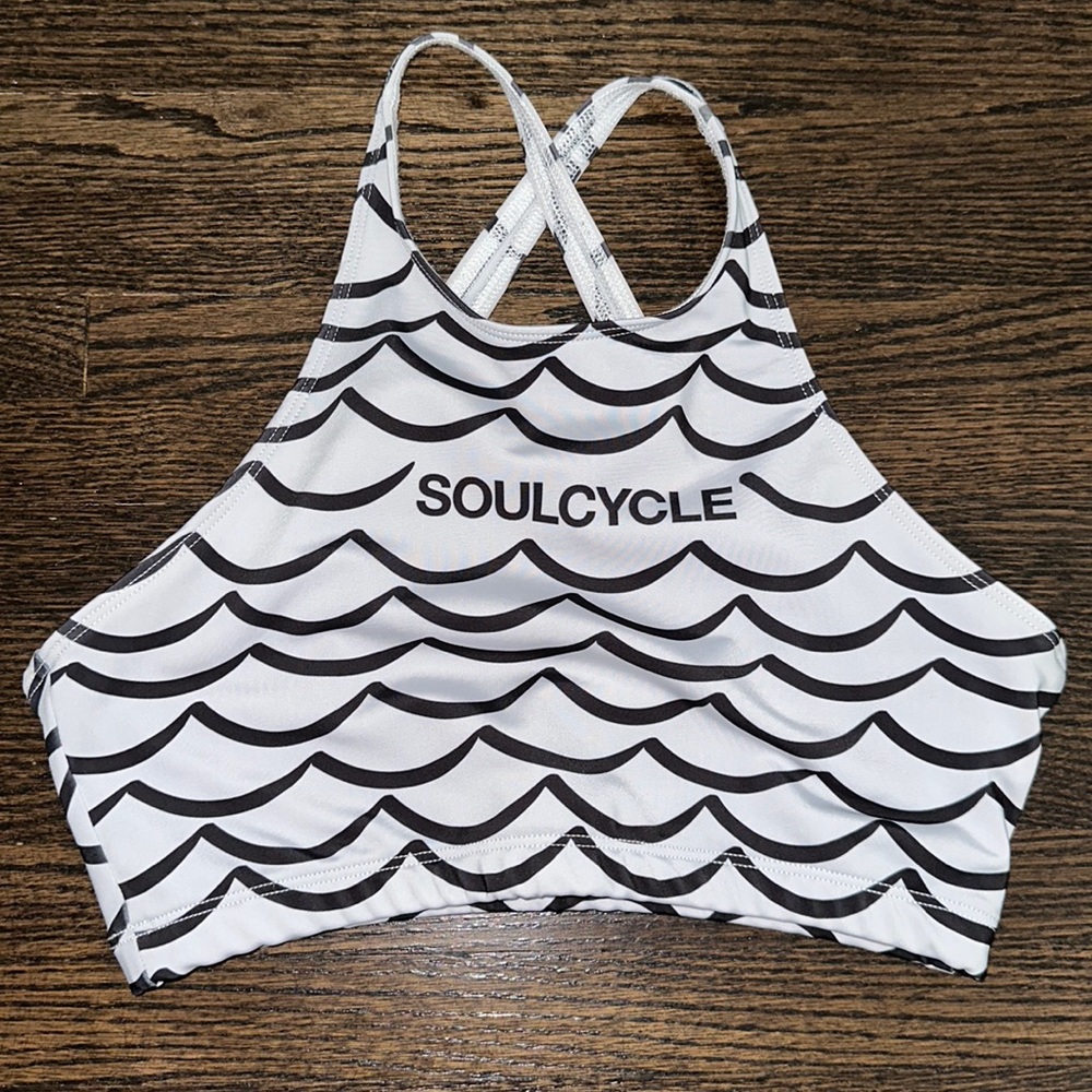 SoulCycle High Neck Bra Black & White